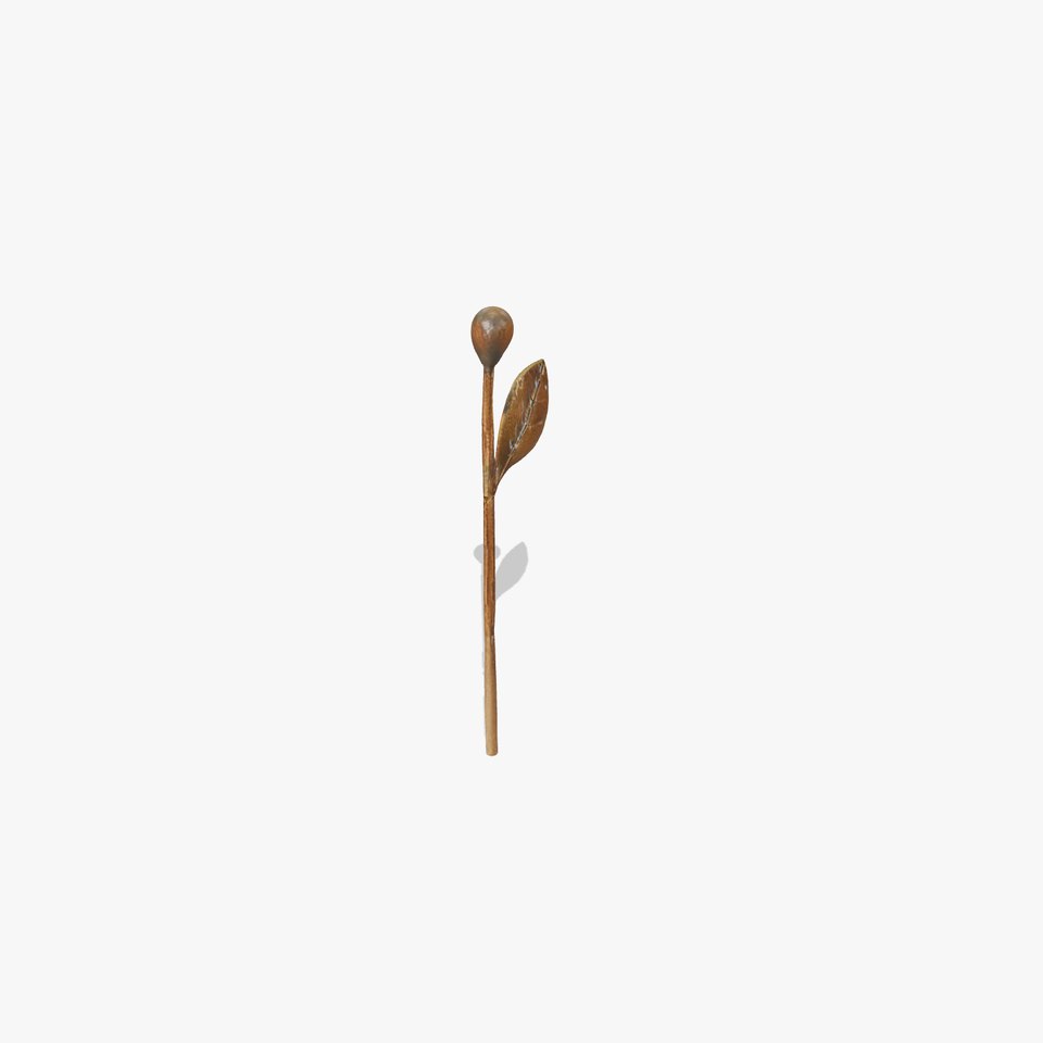 Elegant Leaf Spoon Model Pack with PBR Textures